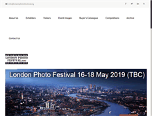 Tablet Screenshot of londonphotofestival.org